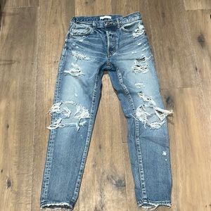 Moussy size 26 Japanese made distressed jean